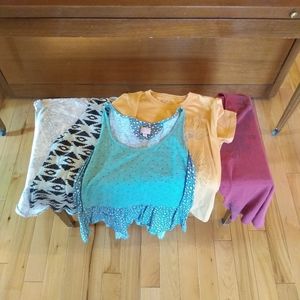 Bundle of 5 tops Anthropologie Athleta Fossil Pink